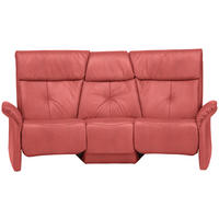TRAPEZSOFA in Echtleder Rot  - Rot/Naturfarben, KONVENTIONELL, Leder/Holz (208/103/105cm) - Himolla Komfortklass
