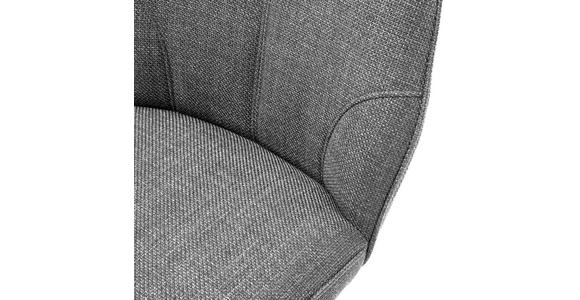 STUHL Webstoff Grau - Schwarz/Grau, Design, Textil/Metall (49/87/61cm) - Carryhome