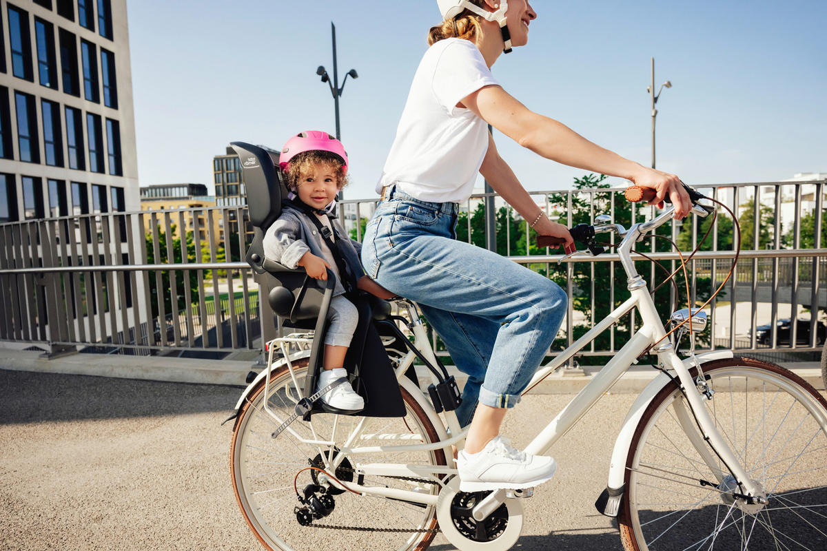 FAHRRADKINDERSITZ - Graublau, Basics, Kunststoff/Textil (44/72/43cm) - Britax Römer