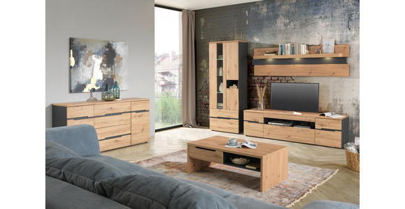 TV-ELEMENT 192/53/47 cm - Schwarz/Graphitfarben, Trend, Holzwerkstoff/Kunststoff (192/53/47cm) - Carryhome