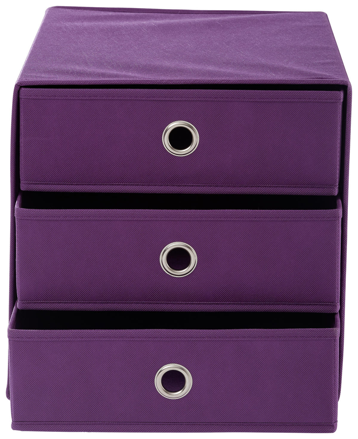 FALTBOX - Brombeere/Silberfarben, Design, Karton/Textil (32/32/31,5cm) - Carryhome