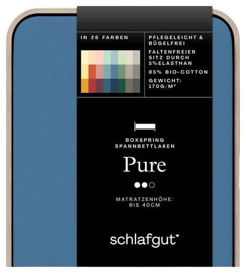 BOXSPRING-SPANNLEINTUCH 180-200/200-220 cm Jersey  - Blau, Basics, Textil (180-200/200-220cm) - Schlafgut