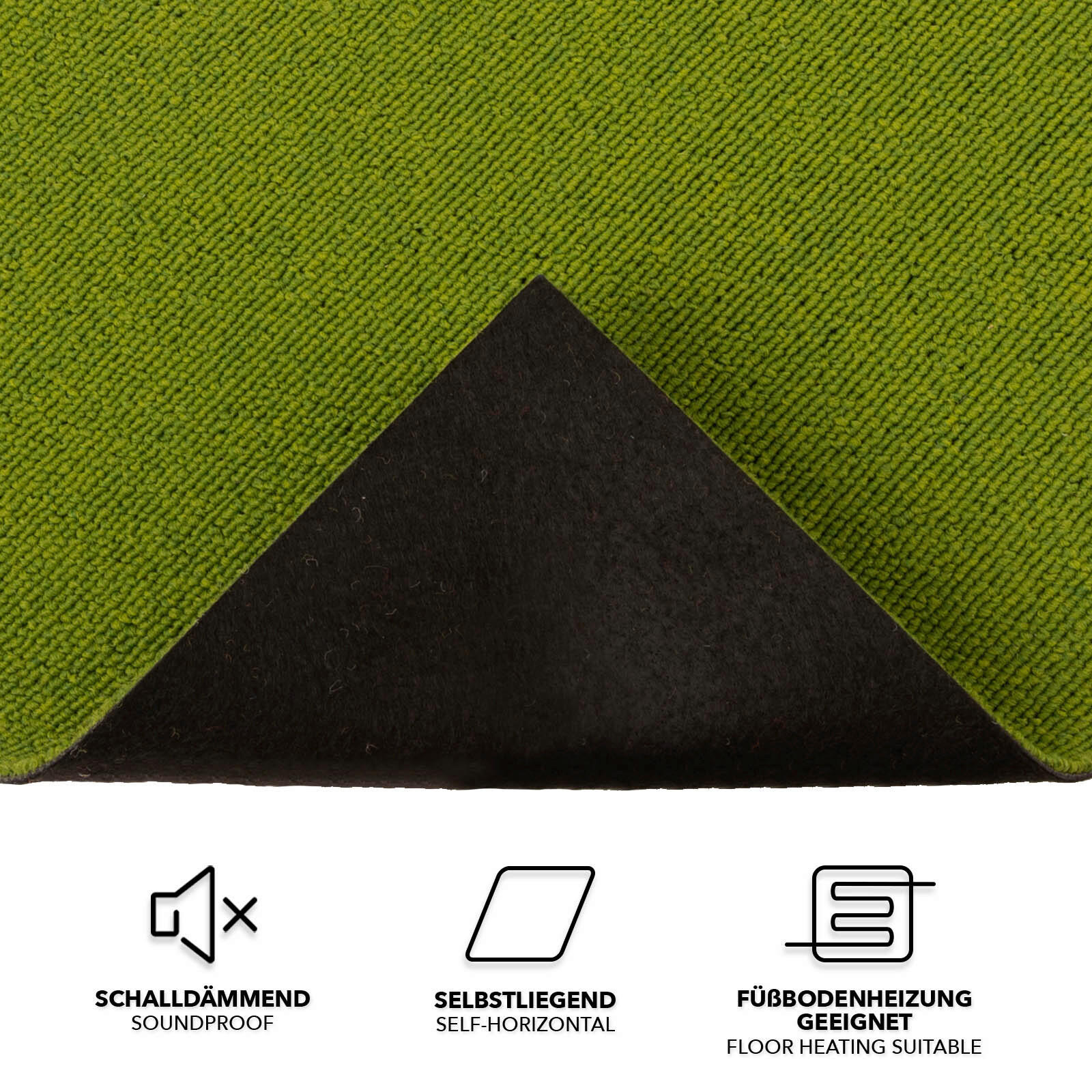 TEPPICHFLIESE - Grün, Basics, Textil (50/50cm) - Esposa