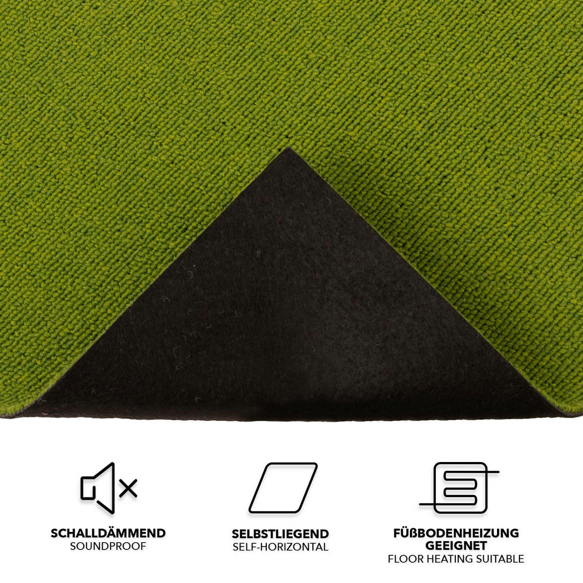 TEPPICHFLIESE - Grün, Basics, Textil (50/50cm) - Esposa