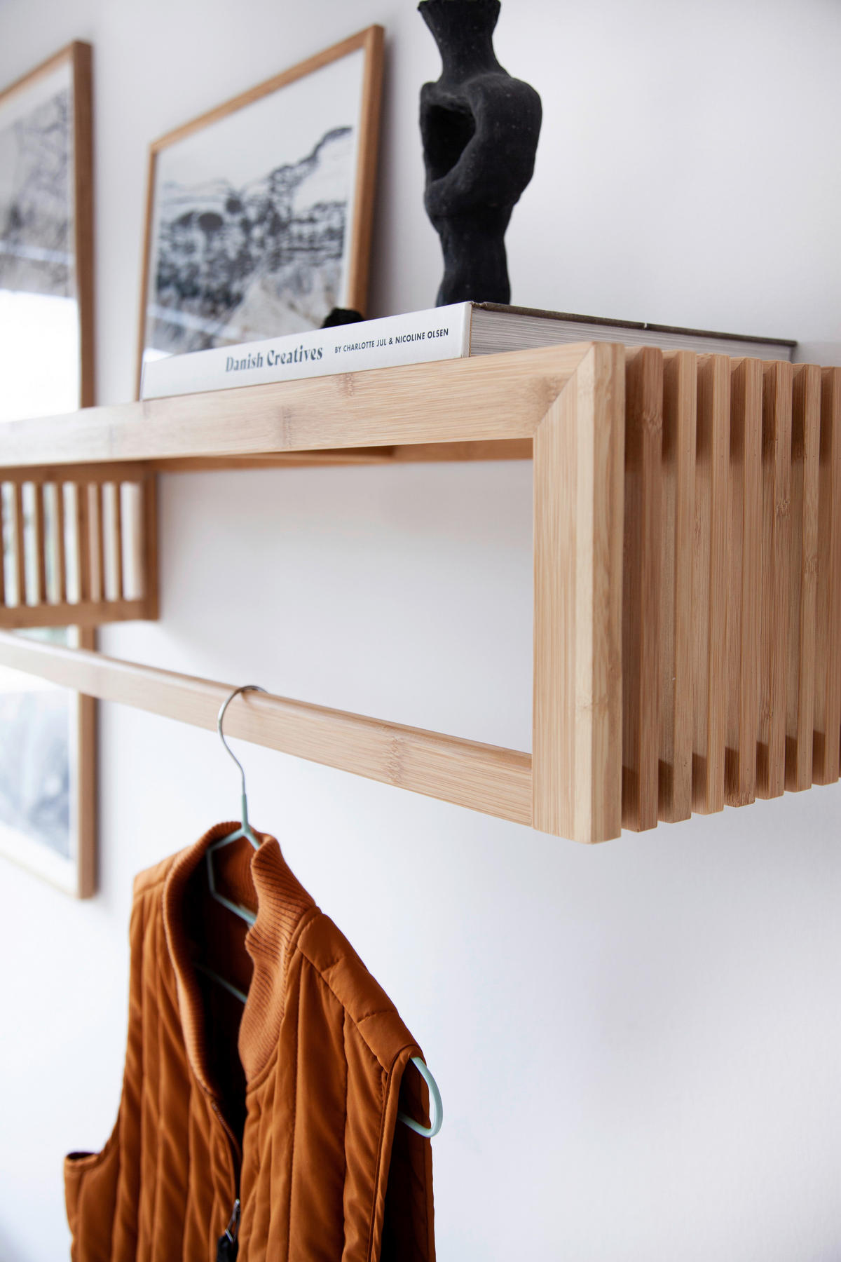 WANDGARDEROBE  in Bambus vollmassiv Naturfarben  - Naturfarben, Design, Holz (94,5/20/27cm) - MID.YOU