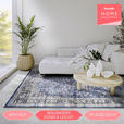 VINTAGE-TEPPICH 120/160/160 cm Asya Creme, Dunkelblau - Creme/Dunkelblau, Design, Kunststoff/Textil (120/160/160cm) - Novel