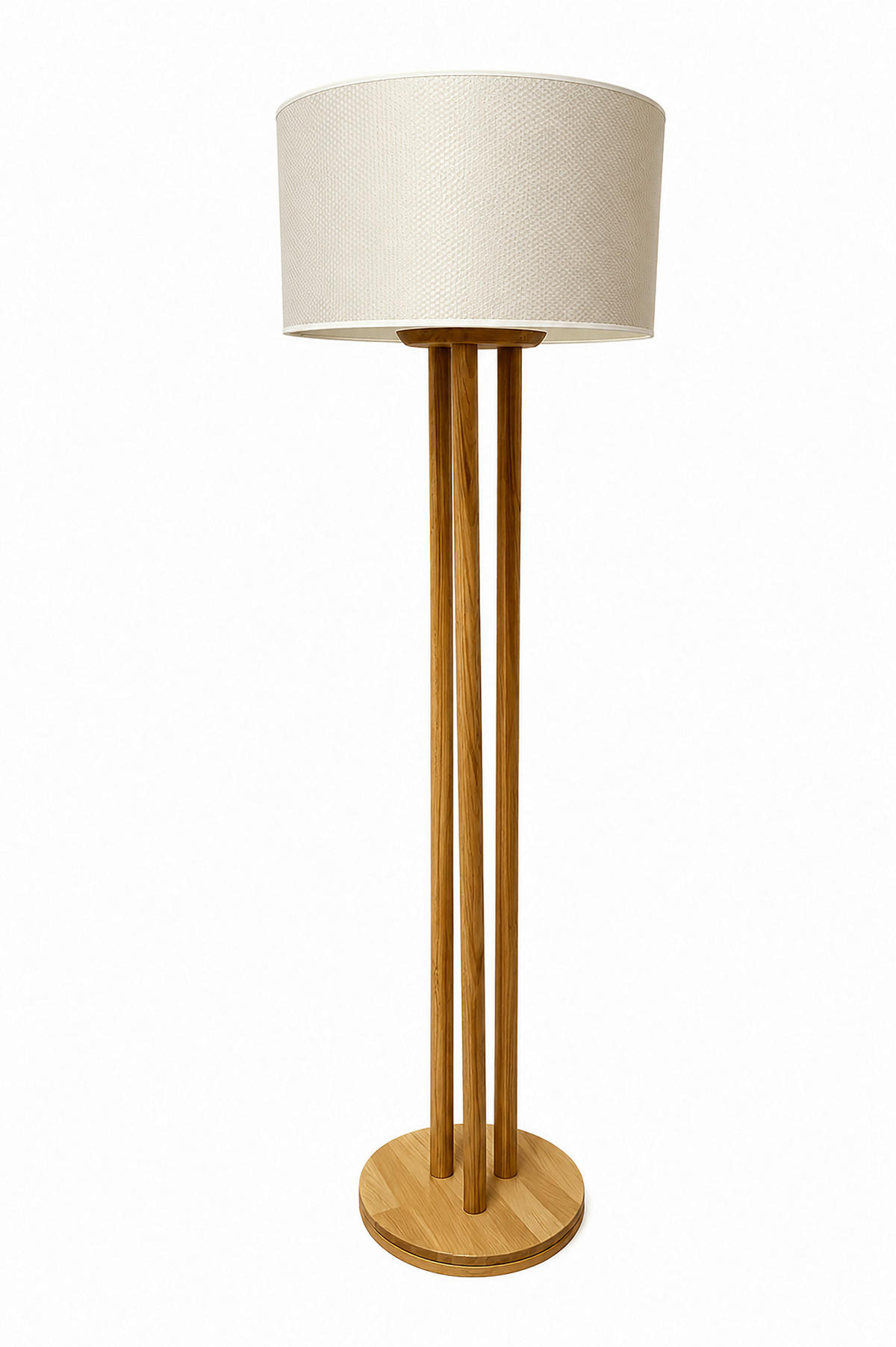 STEHLEUCHTE Patagonia 50/160 cm  - Eichefarben/Creme, Natur, Holz/Textil (50/160cm) - Waldwelt