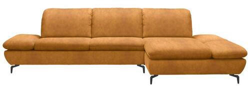 ECKSOFA Currygelb Mikrofaser  - Currygelb/Schwarz, Design, Textil/Metall (315/200cm) - Chilliano