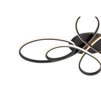 LED-DECKENLEUCHTE 6 W   88 cm   - Schwarz, Design, Kunststoff/Metall (88cm) - Novel