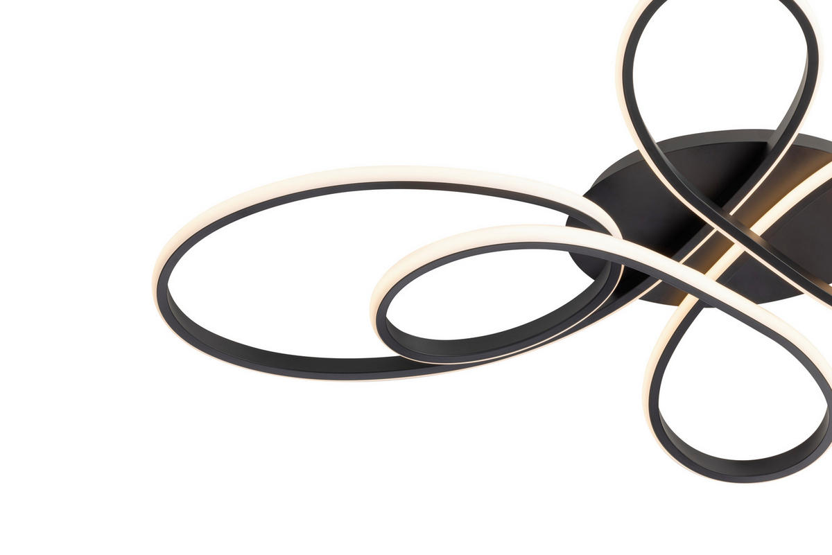 LED-DECKENLEUCHTE   - Schwarz, Design, Kunststoff/Metall (88l) - Novel