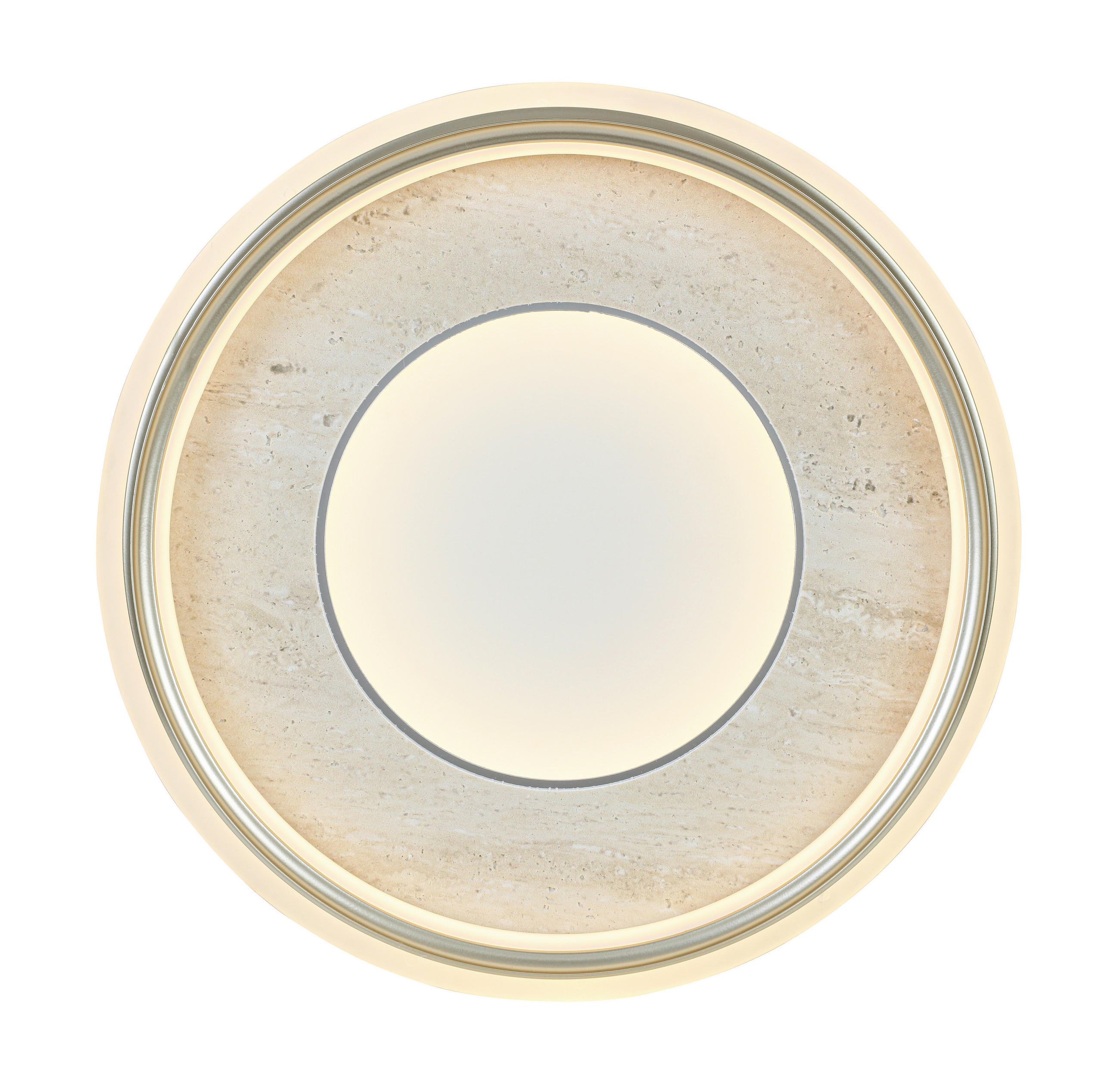 DECKENLEUCHTE  52/8 cm    - Chromfarben/Champagner, Trend, Kunststoff/Metall (52/8cm) - Collett's Monde