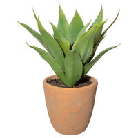 KUNSTPFLANZE Agave 40 cm  - Naturfarben/Grün, Design, Keramik/Kunststoff (40cm)