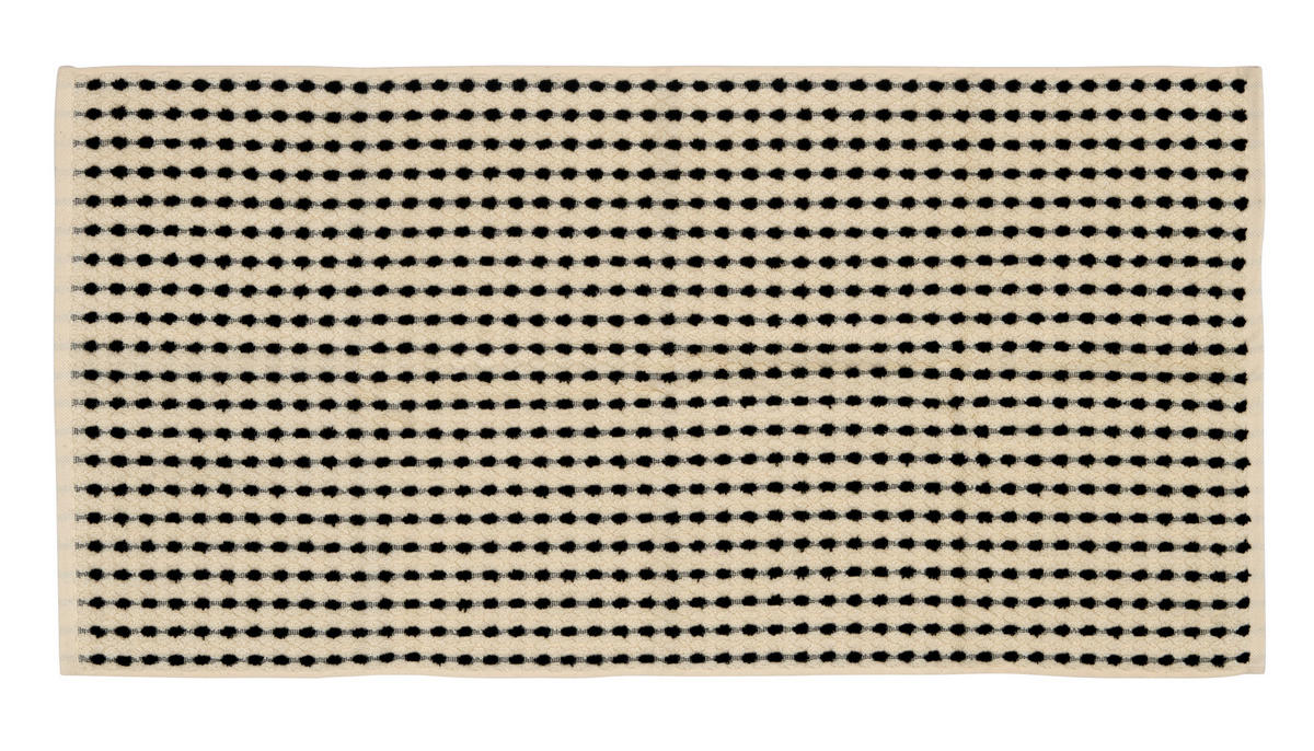 RUČNÍK, 50/100 cm, černá, ecru - černá/ecru, Konvenční, textil (50/100cm) - Dieter Knoll