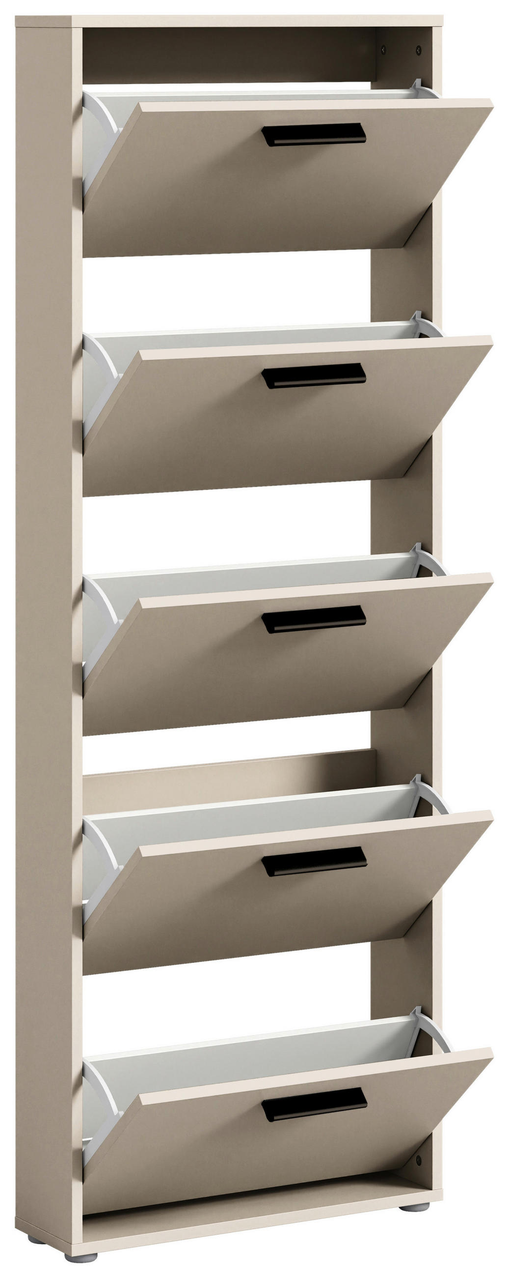 BILLENŐS CIPŐSSZEKRÉNY 59/169/17 cm  - kasmírszínű/fekete, Design, műanyag/faalapú anyag (59/169/17cm) - Carryhome