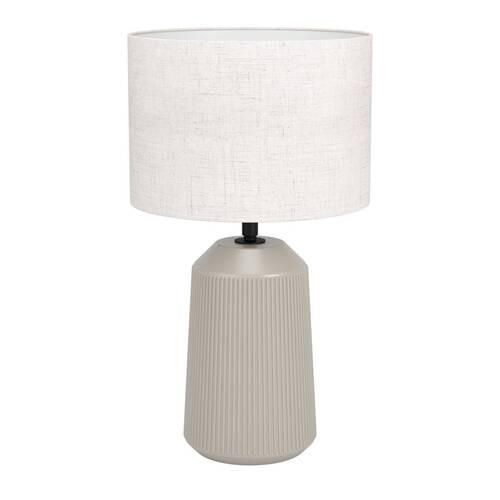 TISCHLEUCHTE - Sandfarben/Weiss, Basics, Keramik/Textil (23,00/41,00cm) - Eglo