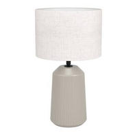 TISCHLEUCHTE - Sandfarben/Weiss, Basics, Keramik/Textil (23,00/41,00cm) - Eglo