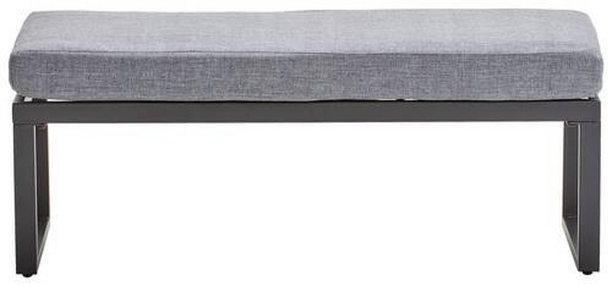 GARTENBANK 110/37/34 cm  Stahl  - Dunkelgrau/Grau, MODERN, Textil/Metall (110/37/34cm) - Ambia Garden
