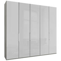 DREHTÜRENSCHRANK in Grau, Weiss  - Chromfarben/Weiss, Konventionell, Glas/Holzwerkstoff (250/216/58cm) - Dieter Knoll