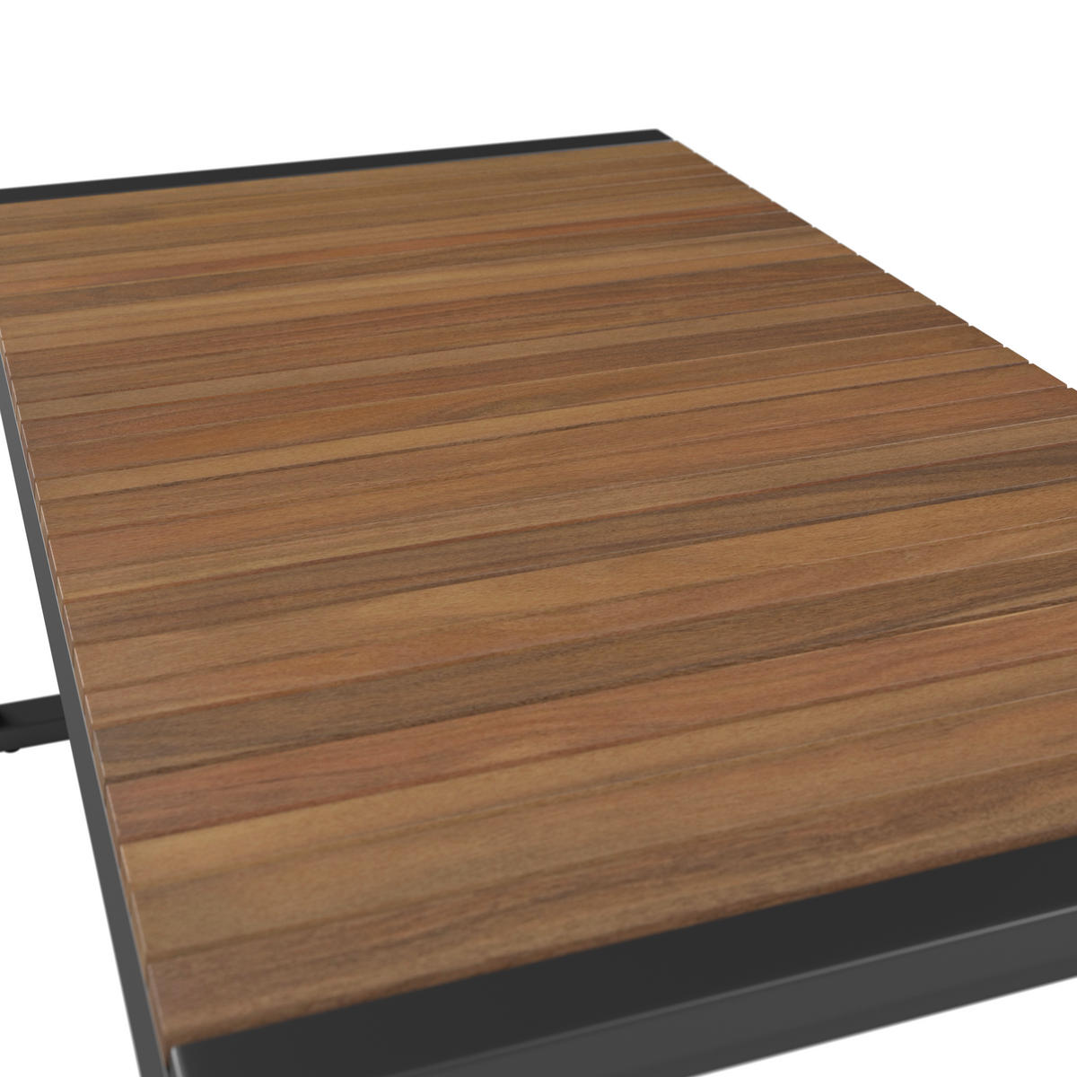 LOUNGETISCH Holz, Metall  - Grau, MODERN, Holz/Metall (110/45/62cm) - Ambia Garden