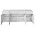 SIDEBOARD  200/79,6/39,8 cm 4 Schublade(n)  - Silberfarben/Weiß, Design, Holzwerkstoff/Kunststoff (200/79,6/39,8cm) - Xora