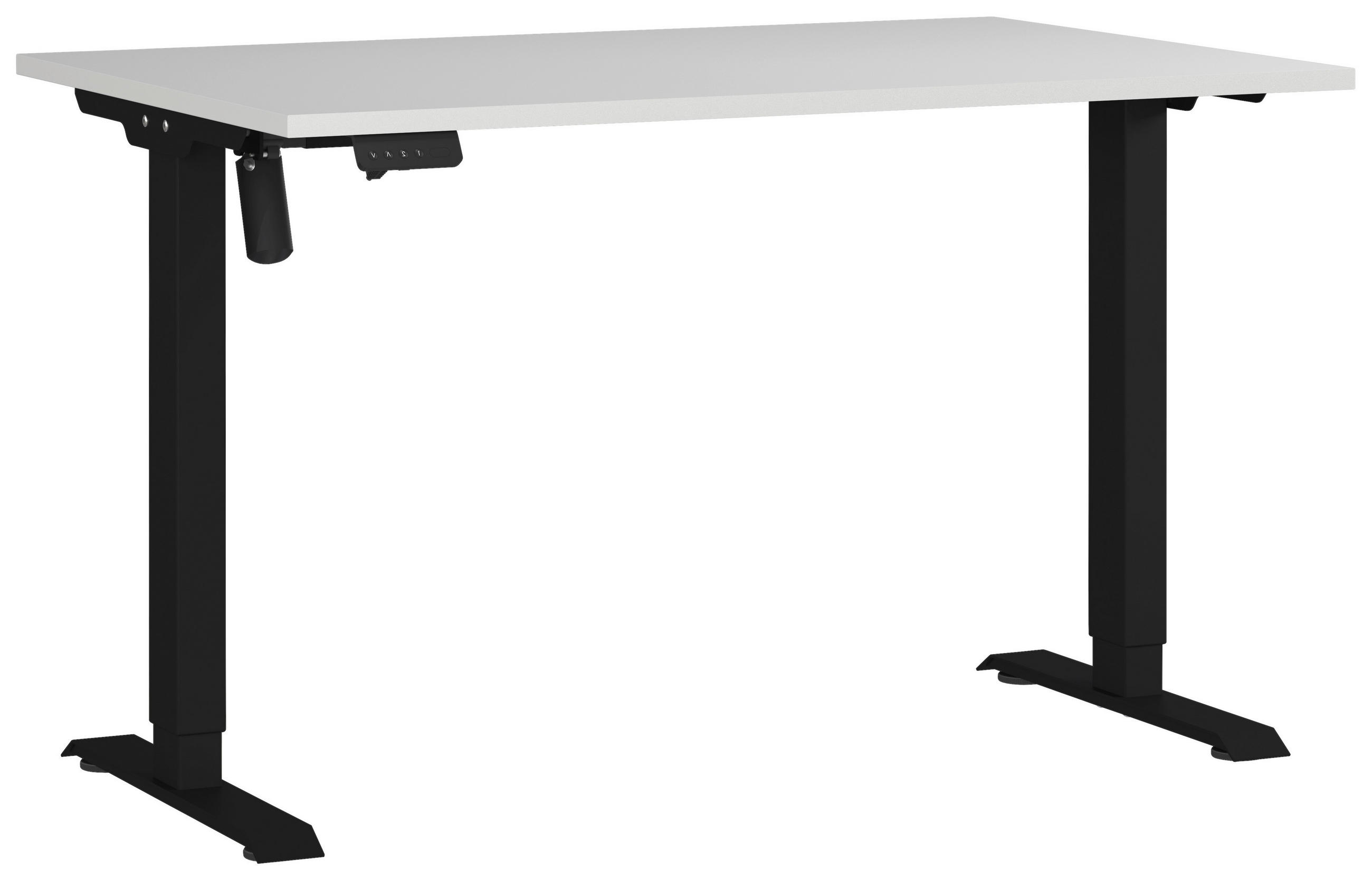 SCHREIBTISCH 120/80/71-119 cm in Grau, Schwarz - Schwarz/Grau, MODERN, Holzwerkstoff/Metall (120/80/71-119cm) - Germania