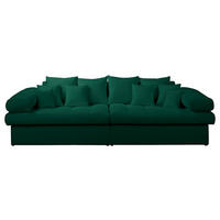 BIGSOFA Naomi in Teddystoff Grün  - Schwarz/Grün, Design, Kunststoff/Textil (284/94/148cm) - Livetastic