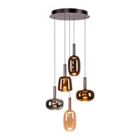 VISIACE LED SVIETIDLO - tmavý dub, Design, kov/plast (55/55/200cm)