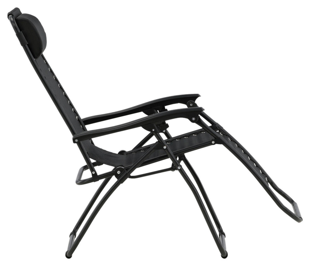 GARTEN-RELAXSESSEL 68/112/90 cm  - Schwarz, KONVENTIONELL, Kunststoff/Textil (68/112/90cm) - Gardenson