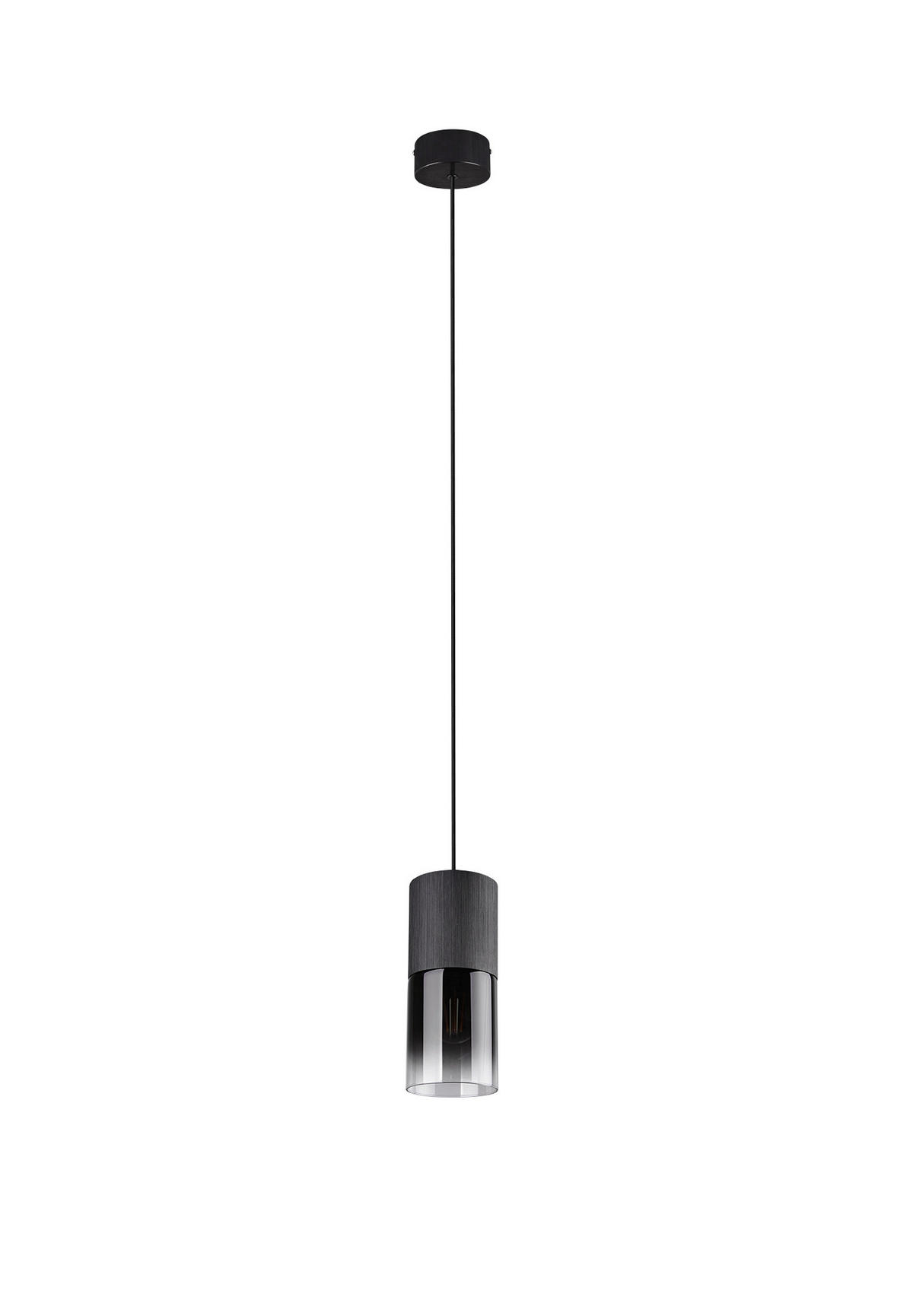 HÄNGELEUCHTE 10/23-150 cm    - Schwarz, Design, Glas/Metall (10/23-150cm) - Trio Leuchten