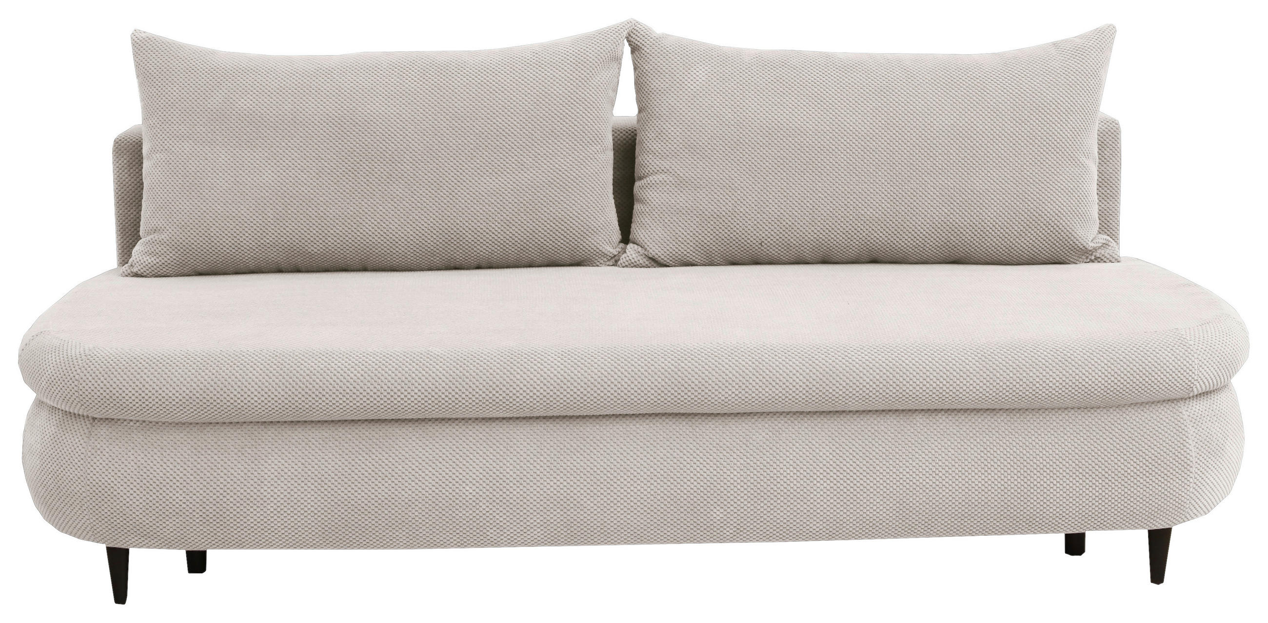 SCHLAFSOFA Webstoff, Plüsch Naturfarben  - Schwarz/Naturfarben, Design, Textil (213/89/105cm) - Novel