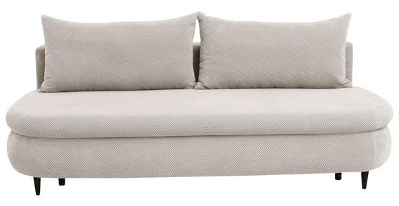 SCHLAFSOFA Webstoff, Plüsch Naturfarben - Schwarz/Naturfarben, Design, Textil (213/89/105cm) - Novel