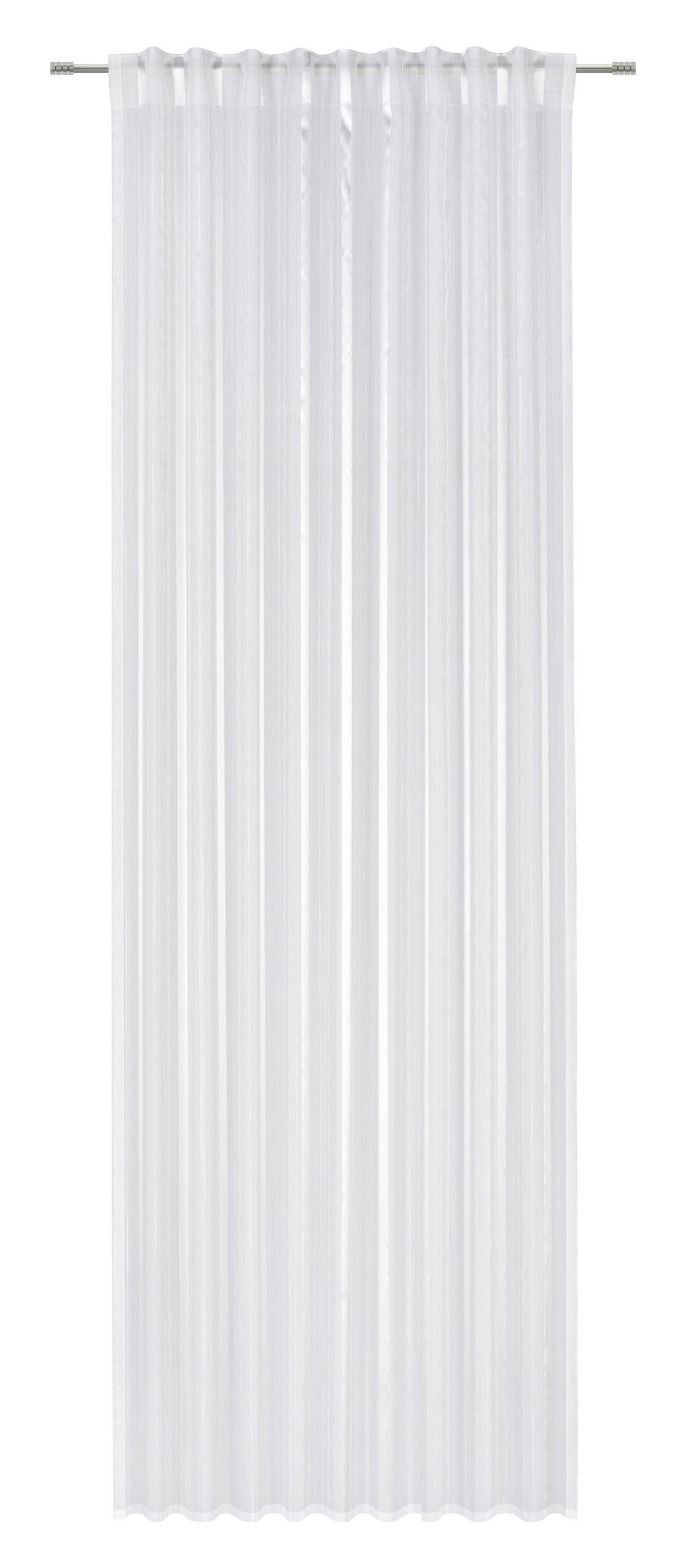 KONČANA ZAVESA  prosojno  140/280 cm   - bela, Basics, tekstil (140/280cm) - Esposa