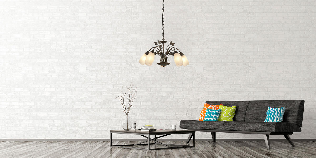 HÄNGELEUCHTE 50/150 cm   - Rostfarben/Weiß, KONVENTIONELL, Glas/Metall (50/150cm)