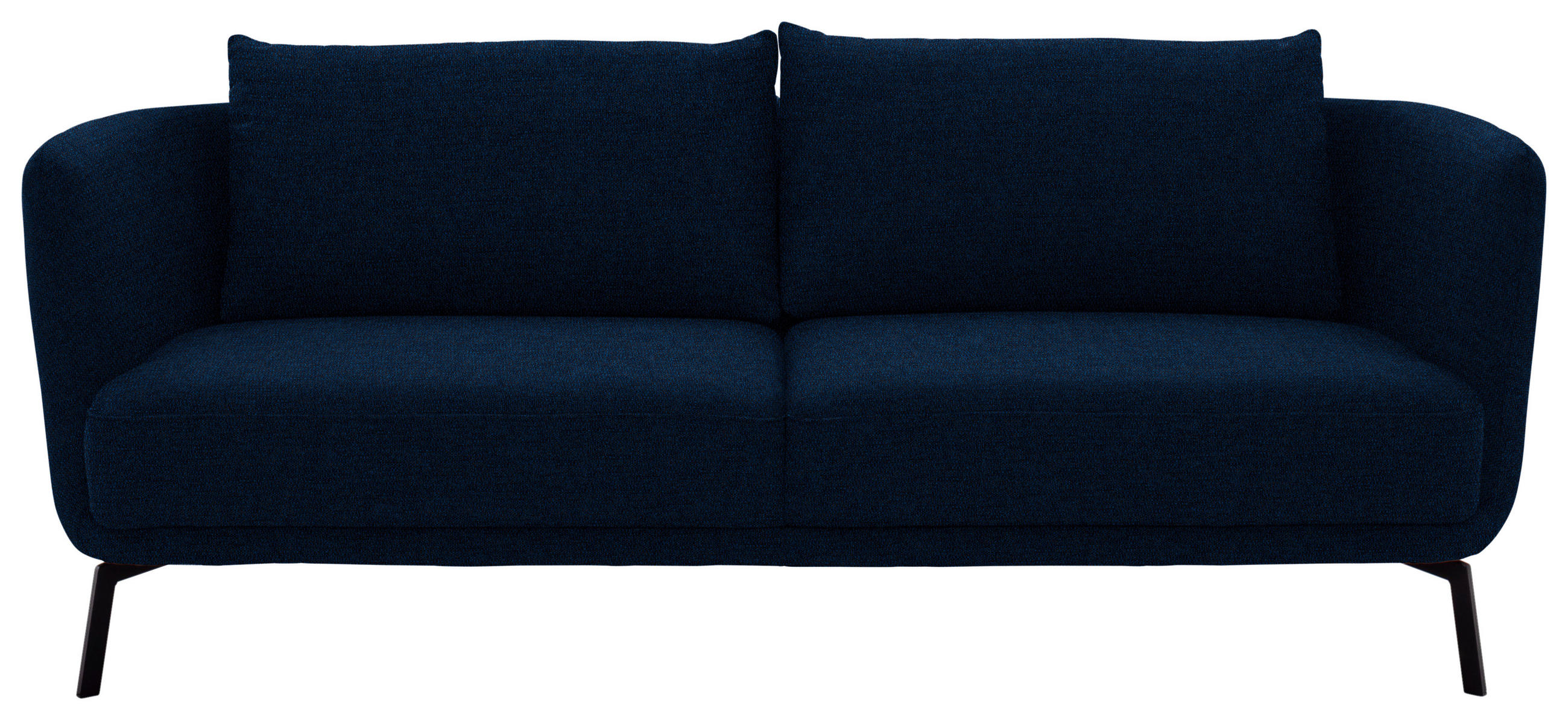 3-SITZER-SOFA  in Flachgewebe Dunkelblau  - Schwarz/Dunkelblau, Design, Textil/Metall (210/71/91cm) - Schöner Wohnen