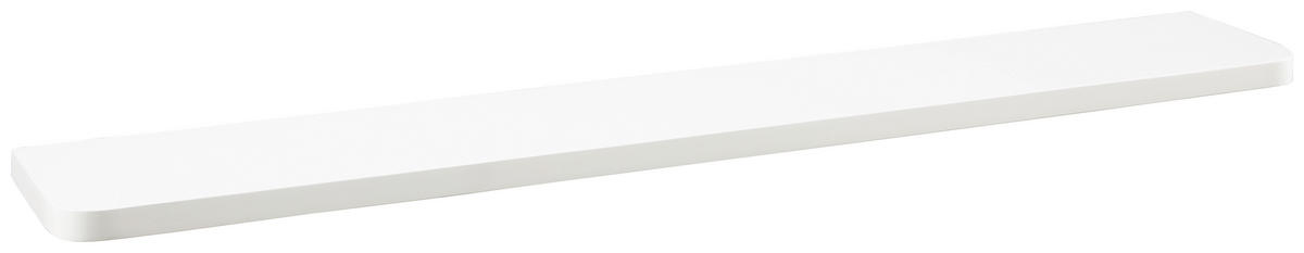 NÁSTENNÁ POLICA, biela, 120/2,5/20 cm - biela, Basics, kompozitné drevo (120/2,5/20cm) - Xora