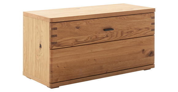 GARDEROBENBANK  in 90/46/37 cm  - Wildeiche/Anthrazit, Natur, Holz/Holzwerkstoff (90/46/37cm) - Waldwelt