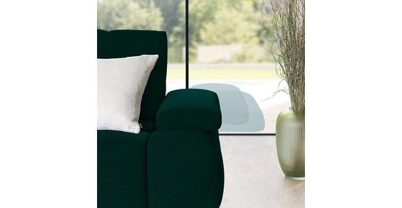 ECKSOFA in Struktur Petrol 233/313 cm - Petrol/Schwarz, Design, Kunststoff/Textil (233/313cm) - Emilio Belluti