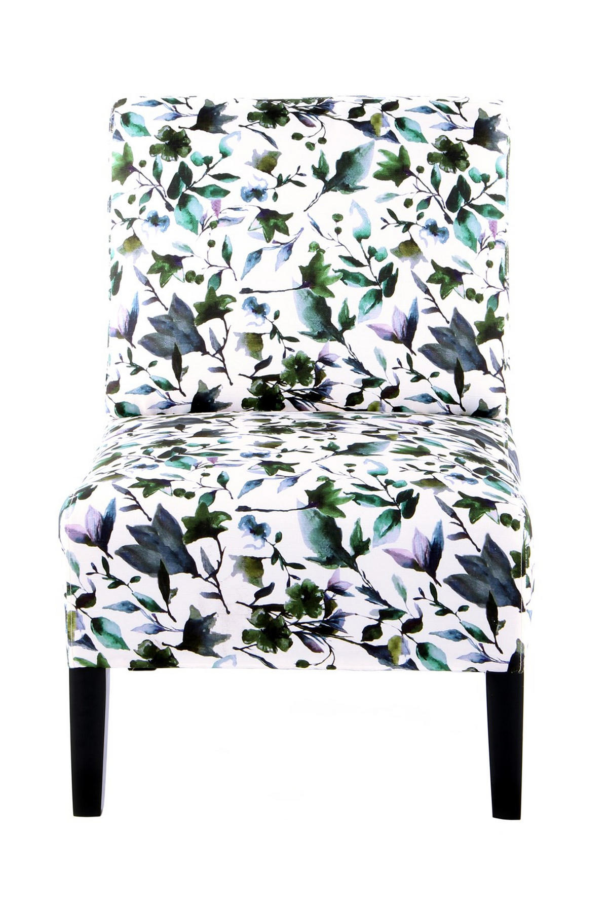 STUHL Flachgewebe Grün, Blau, Creme, Lila  - Blau/Lila, Design, Holz/Textil (56/73,5/84cm) - Kayoom