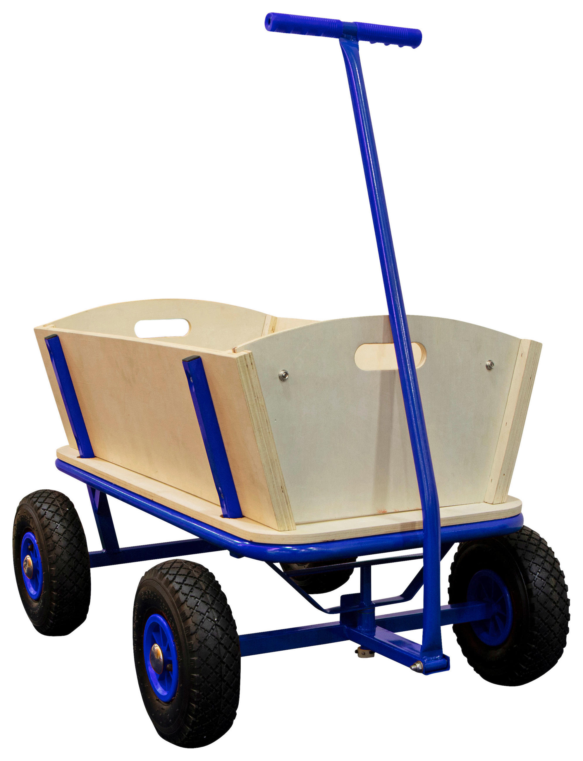 BOLLERWAGEN - Blau, KONVENTIONELL, Holz/Metall (61/94,5/97cm)