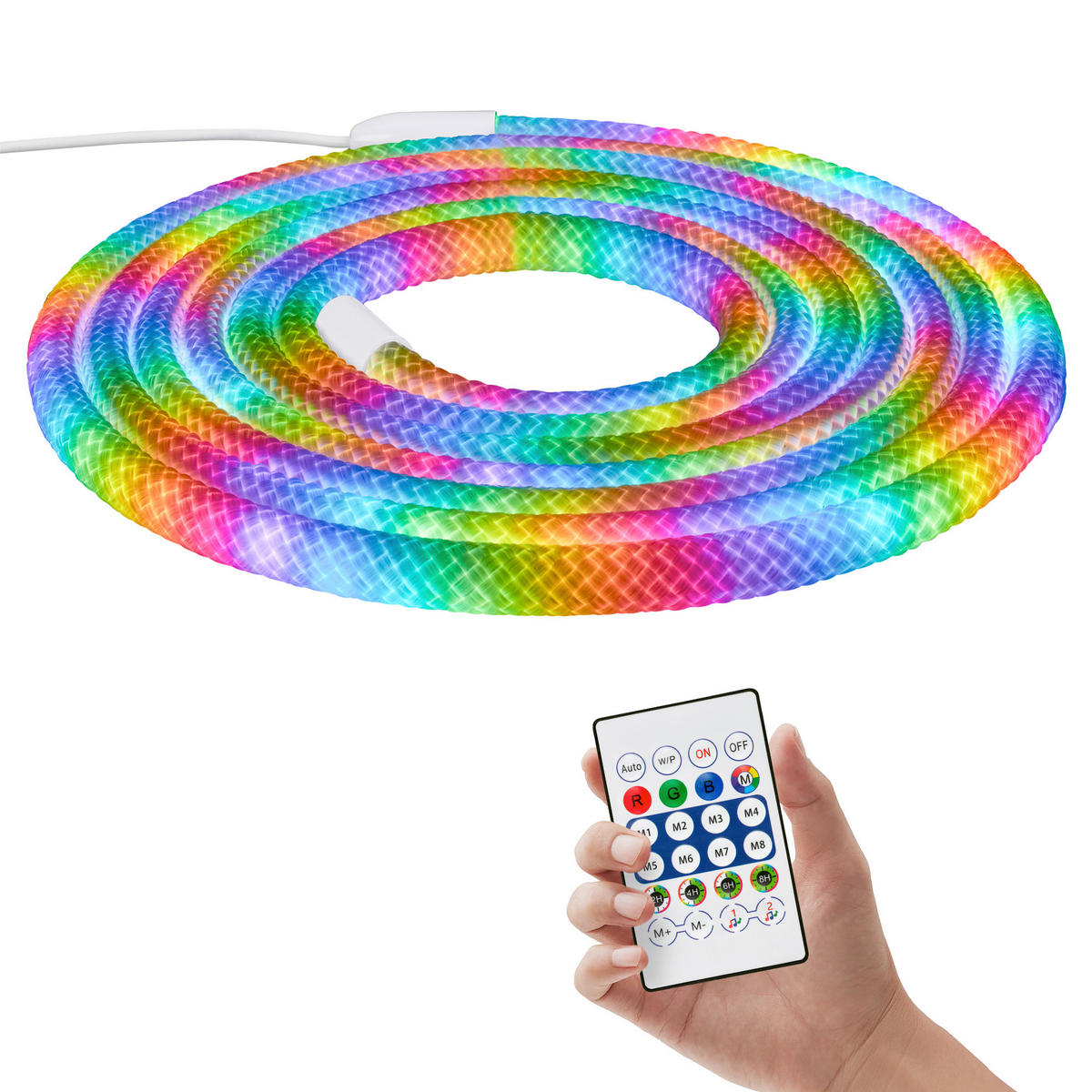 LICHTSCHLAUCH 500 cm  - Weiß, Trend, Kunststoff (500cm)