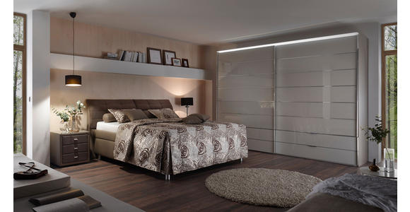 POLSTERBETT 180/200 cm in Anthrazit - Anthrazit/Silberfarben, KONVENTIONELL, Holz/Textil (180/200cm) - Esposa