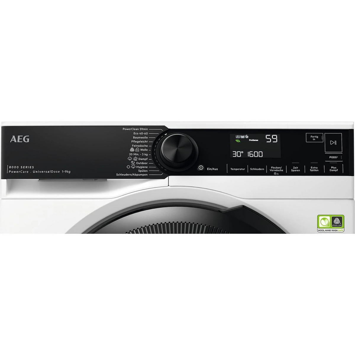 WASCHMASCHINE LR8EA75690   - Schwarz/Weiß, Basics, Metall (59,6/84,7/57,7cm) - AEG