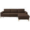 ECKSOFA in Mikrofaser Braun  - Eichefarben/Beige, Design, Holz/Textil (278/185cm) - Pure Home Lifestyle