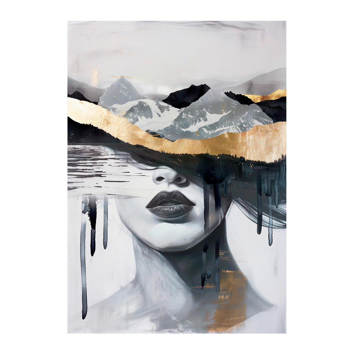 LEINWANDBILD Blumen, Frauen 70/100 cm  - Multicolor, Basics, Holz/Textil (70/100cm)