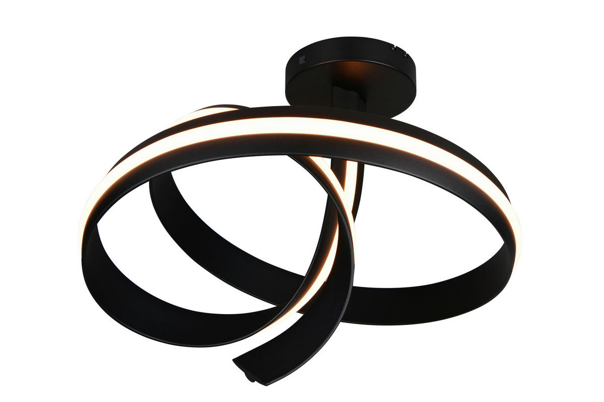 LED-DECKENLEUCHTE Cisenna 70/55 cm   - Schwarz, Design, Metall (70/55cm) - Cinque