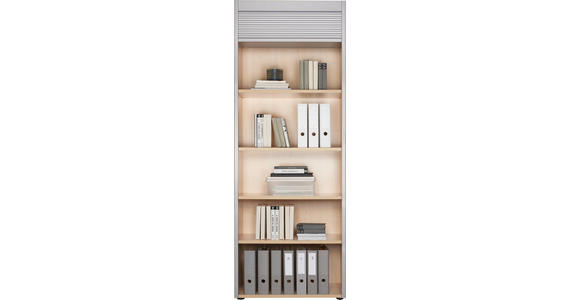 AKTENSCHRANK 80/215,6/42 cm  - Ahornfarben/Alufarben, KONVENTIONELL, Holzwerkstoff/Kunststoff (80/215,6/42cm) - Venda