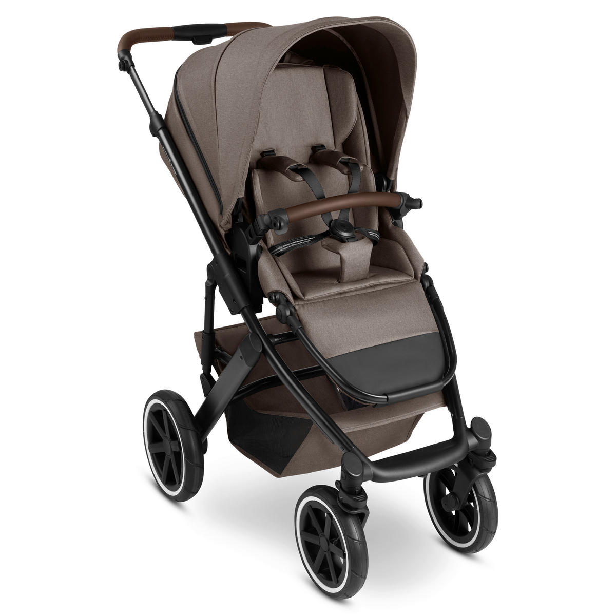 KINDERWAGENSET  Salsa 5 Air Set  Nature  - Graubraun/Schwarz, Basics, Textil/Metall (95/63/110cm) - ABC Design