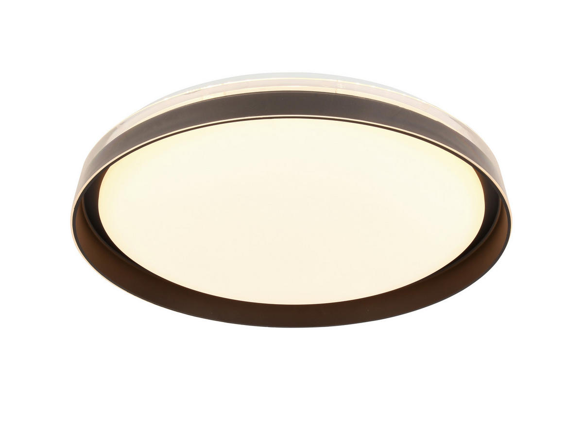 LED-DECKENLEUCHTE   - Transparent/Schwarz, Trend, Kunststoff/Metall (40cm) - Boxxx