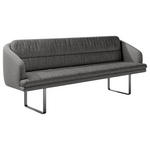 SITZBANK 255/89/68 cm Flachgewebe Anthrazit Metall  - Anthrazit/Schwarz, Design, Textil/Metall (255/89/68cm) - Dieter Knoll