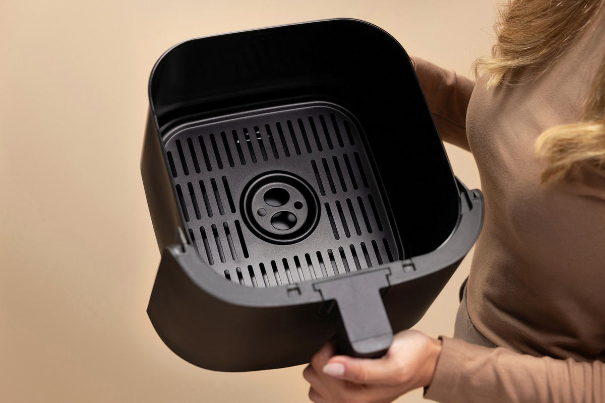 HEIßLUFTFRITTEUSE 7 l  - Schwarz, Trend, Kunststoff (29/31/38,7cm)